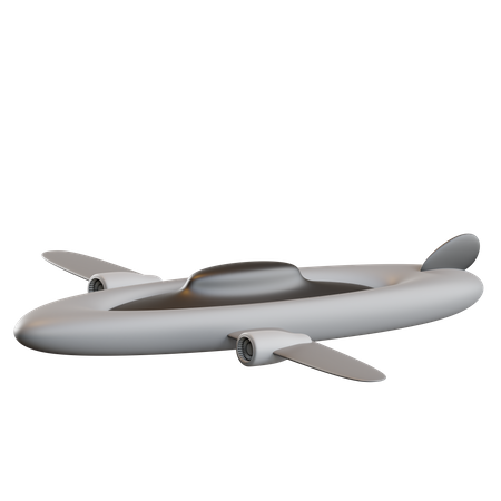 Futuristic Plane  3D Icon
