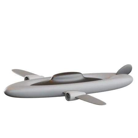 Futuristic Plane  3D Icon