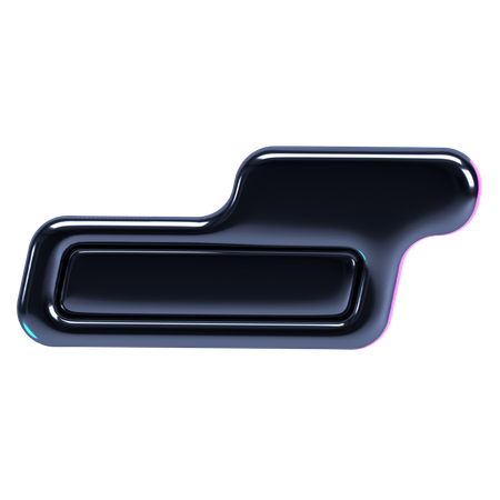 Futuristic Rounded Rectangular Element  3D Icon