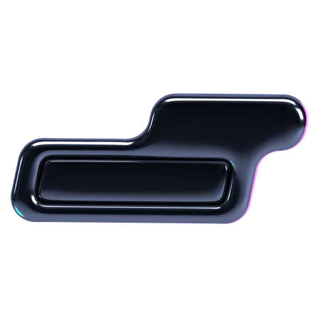 Futuristic Rounded Rectangular Element  3D Icon