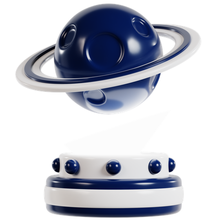 Futuristic Space Levitation Sphere  3D Illustration