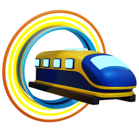 Futuristischer Hochgeschwindigkeitszug  3D Icon