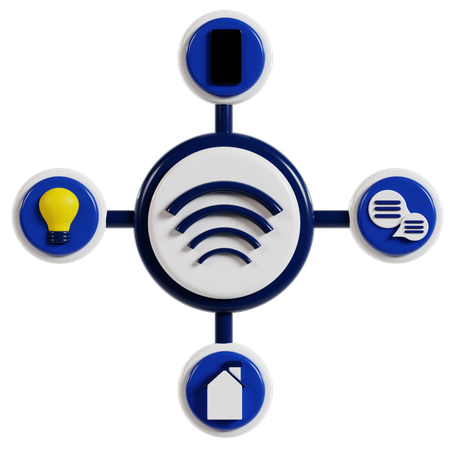 Futuro Conectado: Internet das Coisas  3D Icon