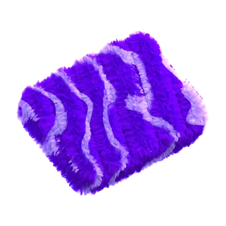 Fuzzy Blanket Shape  3D Icon