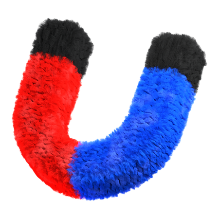 Fuzzy Magnetic U Shaped Magnet  3D Icon