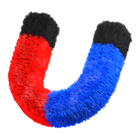 Fuzzy Magnetic U Shaped Magnet  3D Icon