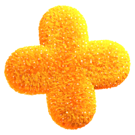 Fuzzy Orange Plus Symbol  3D Icon