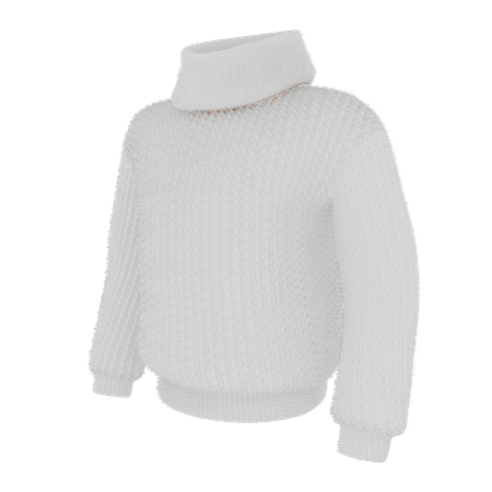 Fuzzy white sweater  3D Icon