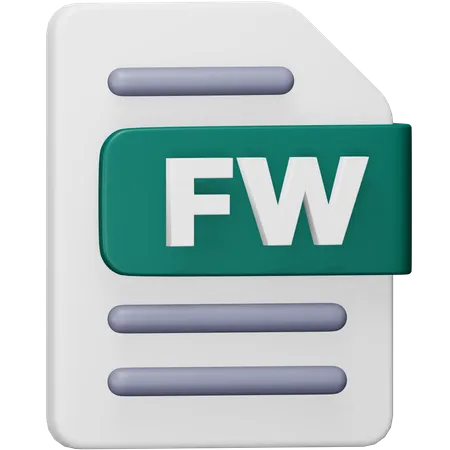 Fw File  3D Icon