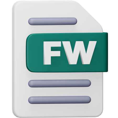 Fw File  3D Icon