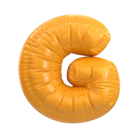 Alphabet Balloon Shape Letter G 3D Icon