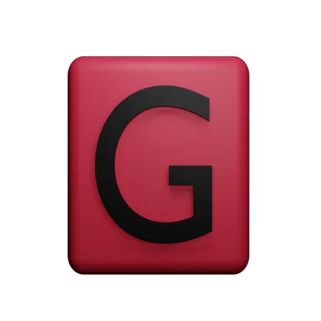 G Alphabet  3D Icon