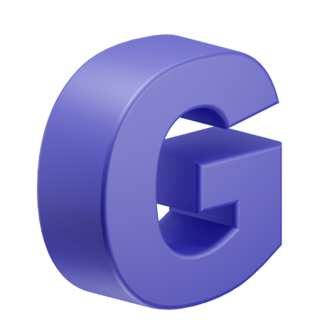G Alphabet  3D Icon