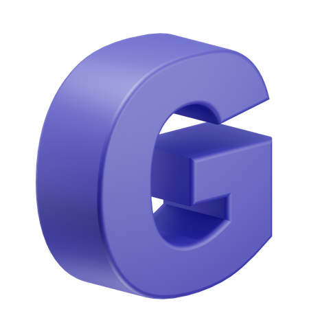 G Alphabet 3D Illustration