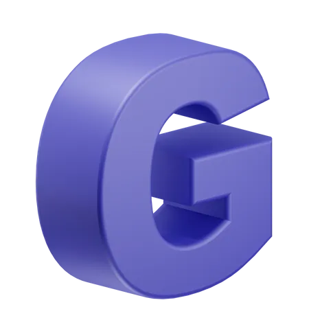 G Alphabet  3D Illustration