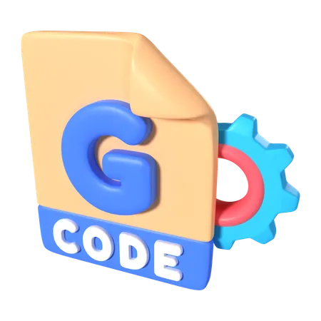 This Is G Code File 3 D Render Illustration Icon It Comes As A High Resolution PNG File Isolated On A Transparent Background The Available 3 D Model File Formats Include BLEND OBJ FBX And GLTF 3D Icon