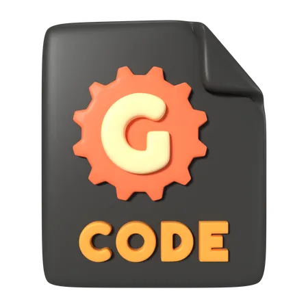 This Is G Code File 3 D Render Illustration Icon It Comes As A High Resolution PNG File Isolated On A Transparent Background The Available 3 D Model File Formats Include BLEND OBJ FBX And GLTF 3D Icon