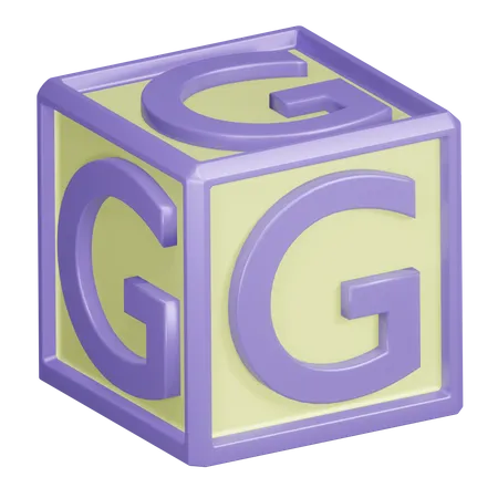 Letra del alfabeto g  3D Icon