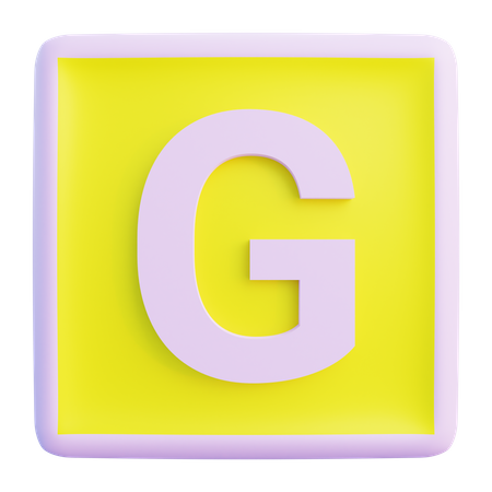 Buchstabe g  3D Icon