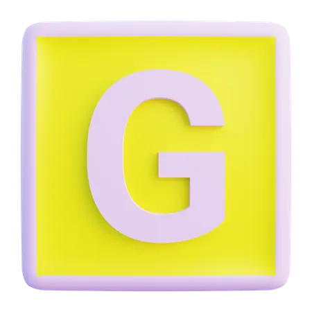 G Letter  3D Icon