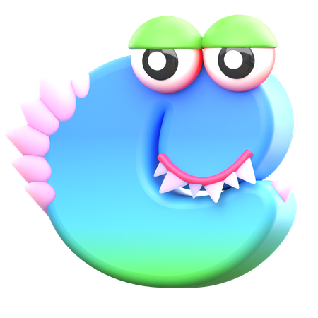 G Monster Alphabet  3D Icon