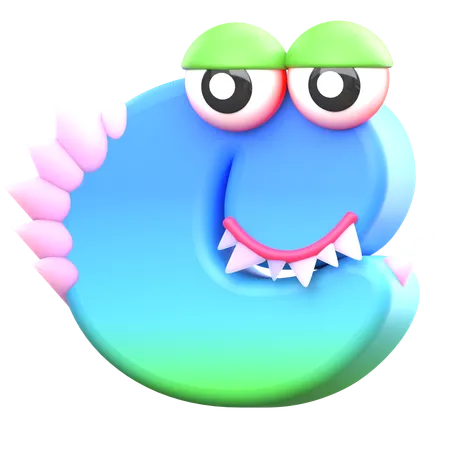 G Monster Alphabet  3D Icon