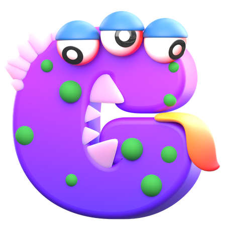 G Monster Alphabet  3D Icon