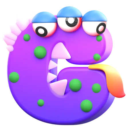 G Monster Alphabet  3D Icon