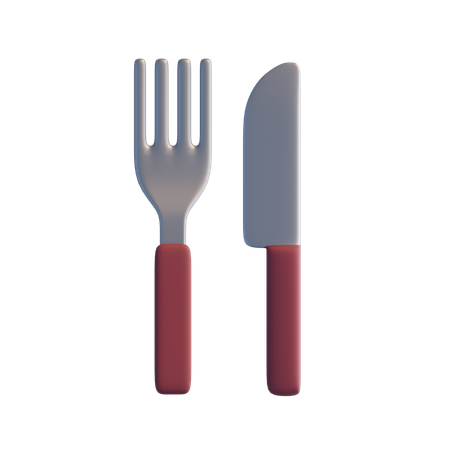 Gabel Messer  3D Icon