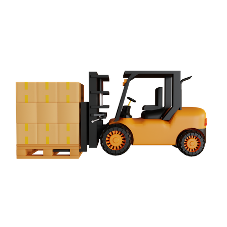 Gabelstapler Transport Logistik  3D Icon