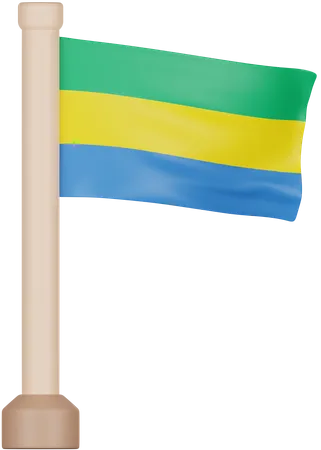 Gabon Flag  3D Icon