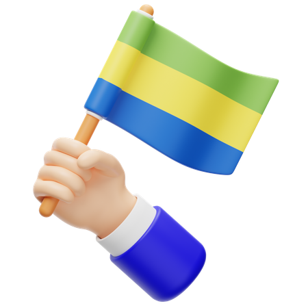 Gabon Flag  3D Icon