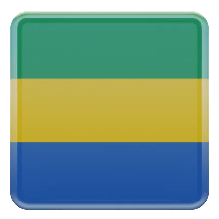 Gabon Flag  3D Illustration