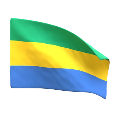 Gabon Flag 3D Icon