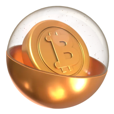 Bitcoin In Gacha Ball  3D Icon