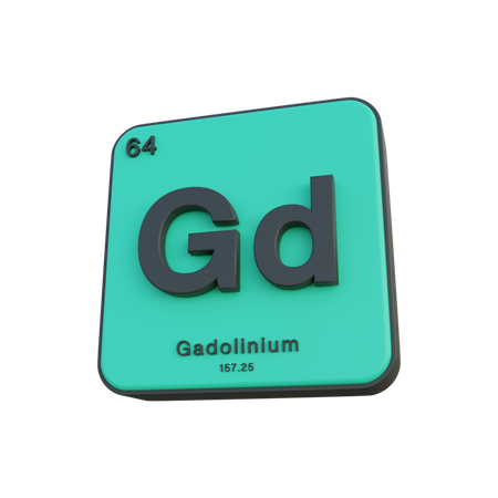 Gadolinium  3D Illustration