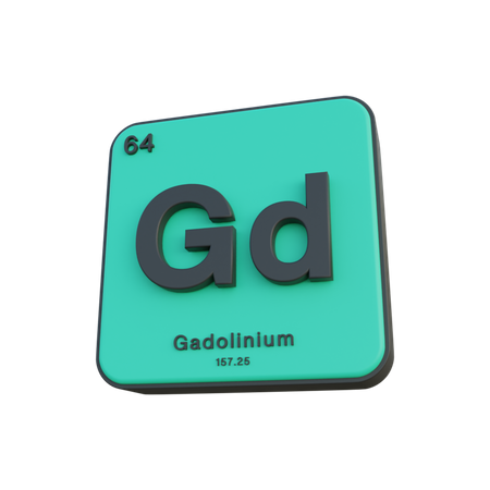 Gadolinium  3D Illustration
