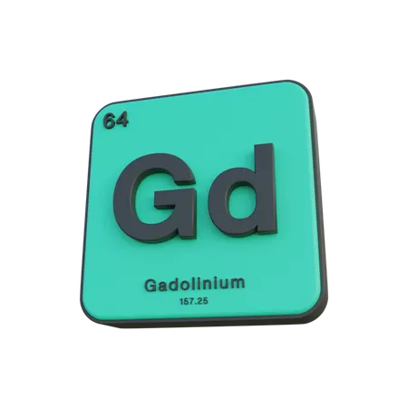 Gadolinium  3D Illustration