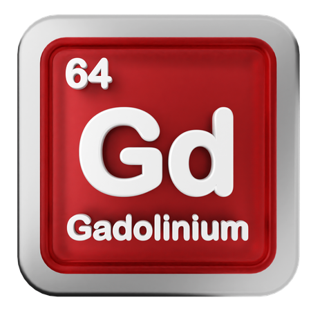 Tableau périodique du gadolinium  3D Icon