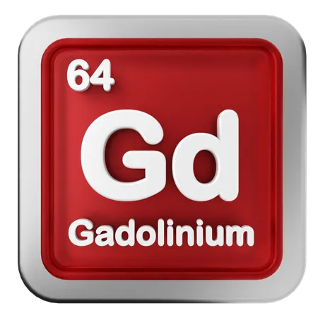 Tableau périodique du gadolinium  3D Icon