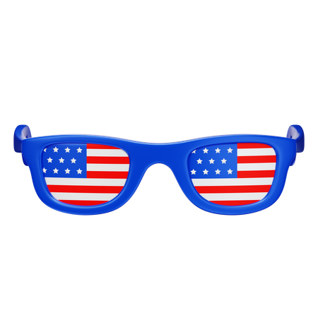 Gafas con bandera de Estados Unidos  3D Icon