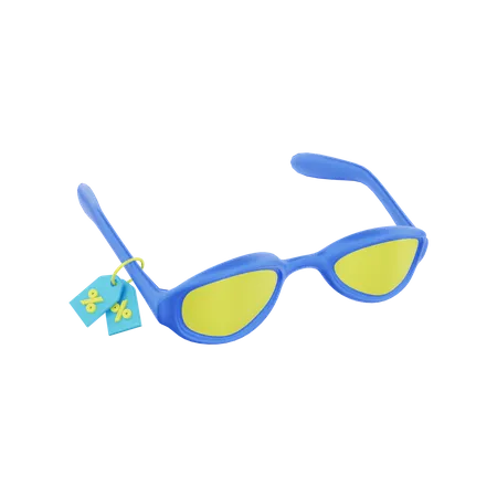 Gafas con etiqueta de descuento  3D Illustration