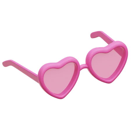 Gafas de corazon  3D Icon