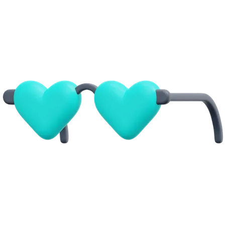 Gafas de corazon  3D Icon