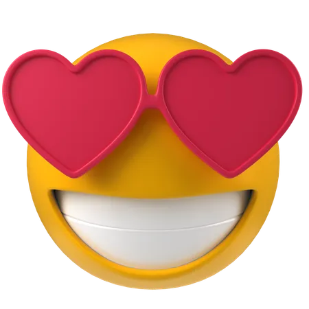 Gafas de corazon  3D Icon