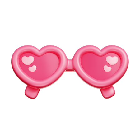 Gafas de corazon  3D Icon