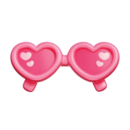 Gafas de corazon  3D Icon