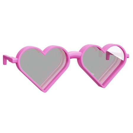 Gafas de corazon  3D Icon