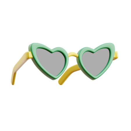 Gafas de corazon  3D Icon