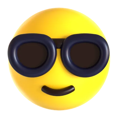 Cara sonriente gafas de sol  3D Icon